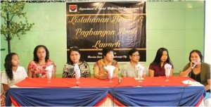 (From L-R) Lyka Bacang, Johanna Lerona, SLP RPC Elizabeth Saavedra, ARDO Consejo H. Usman, KC RPC Marilyn Fabian, 4Ps RITO Karen Ann Site and Lourdes Carumba during the Press Conference.